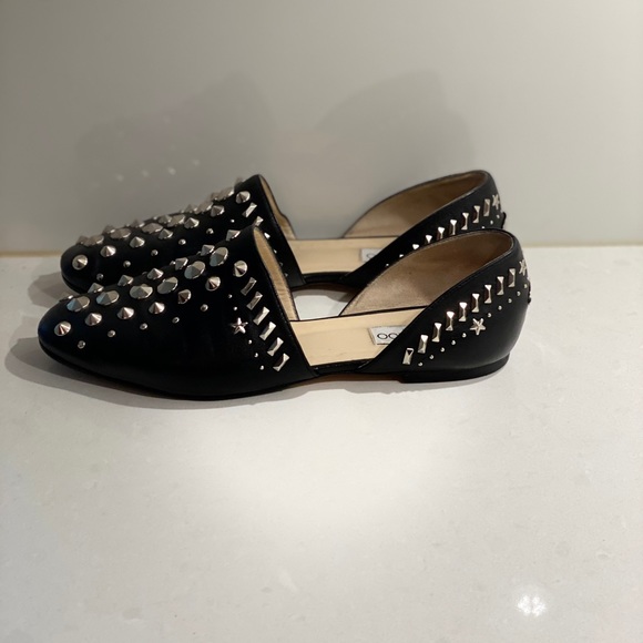Like NEW Jimmy Choo leather flats with grommets 8 - Picture 3 of 10